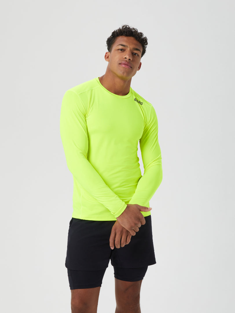 BJÖRN BORG Borg Long Sleeve Tech T-shirt Safety Yellow