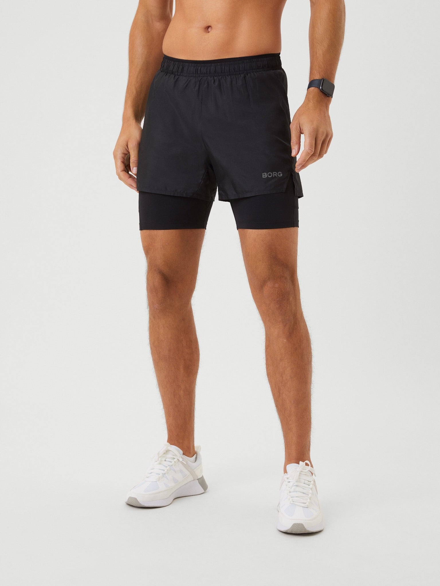 BJÖRN BORG Borg Running Shorts 2 IN 1 Black Beauty