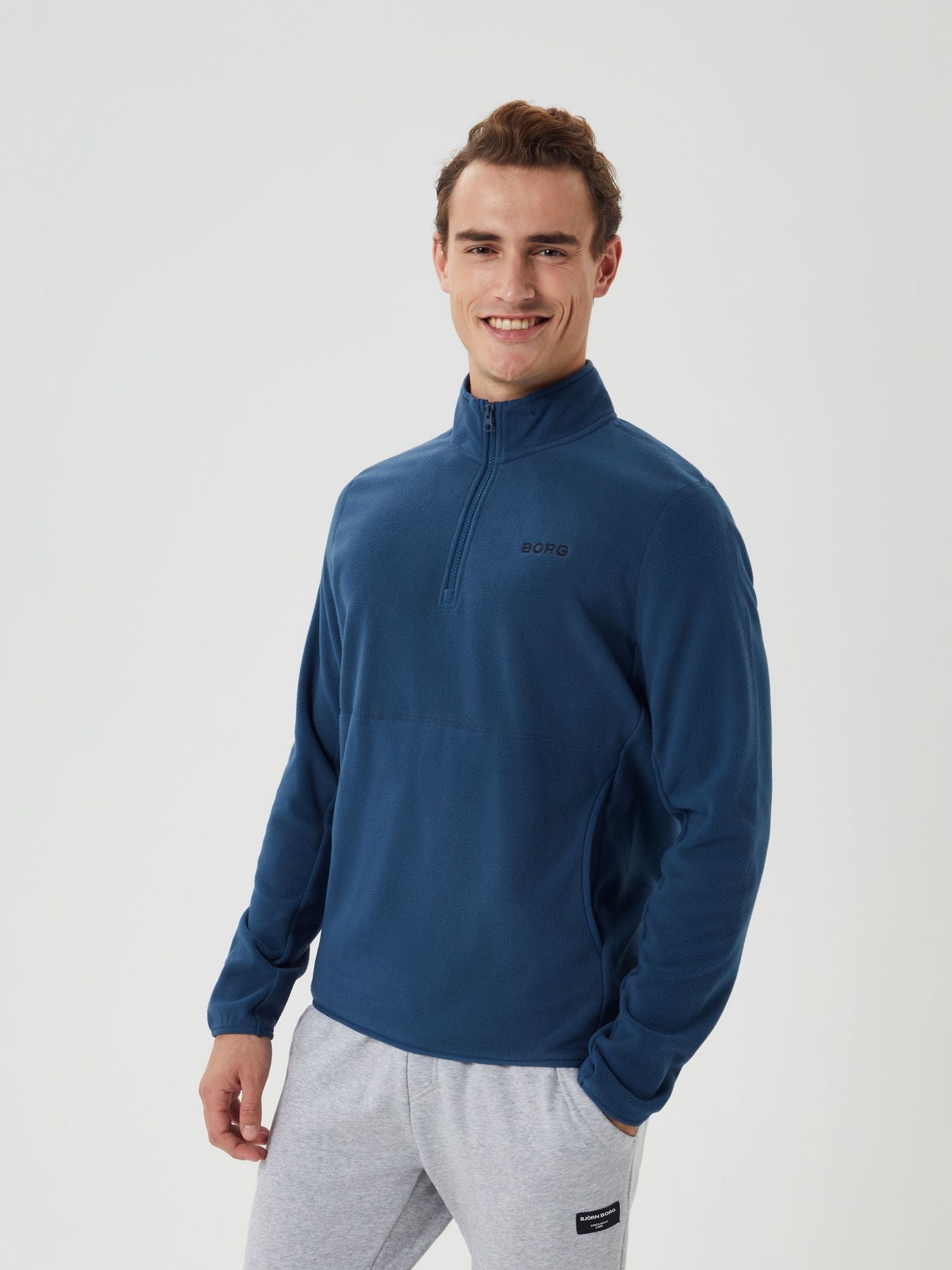 BJÖRN BORG Borg Half Zip Fleece Blue Wing Teal