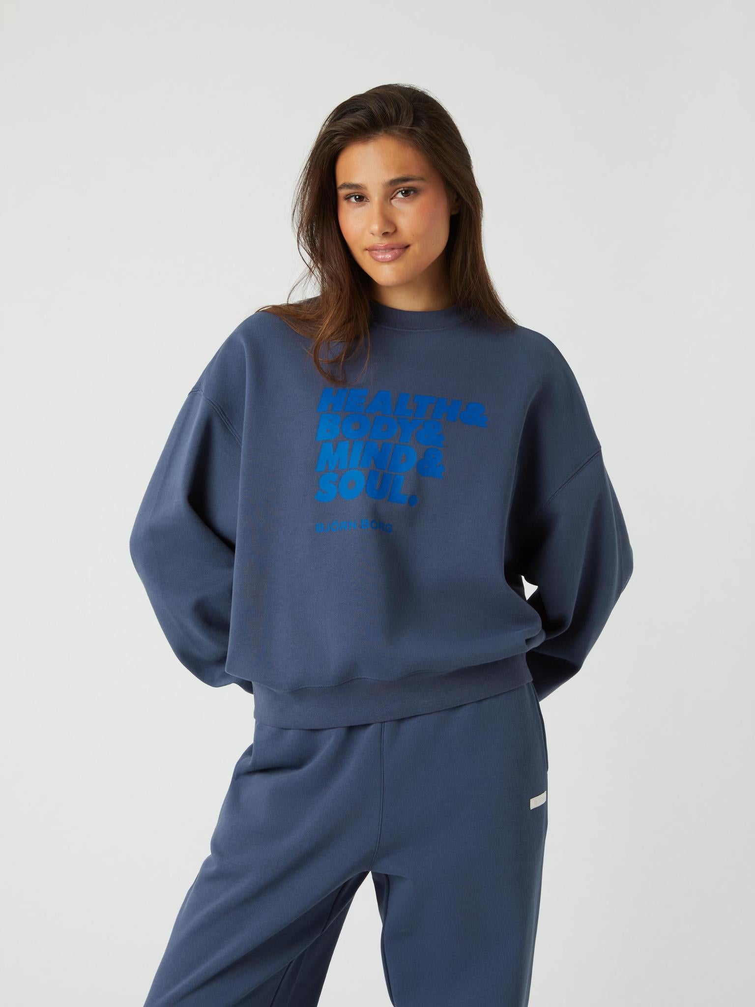 BJÖRN BORG Studio Oversized Crew Nightshadow Blue