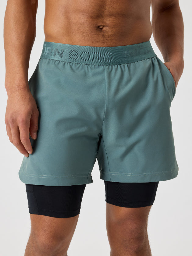 BJÖRN BORG Borg 2 IN 1 Shorts Balsam Green