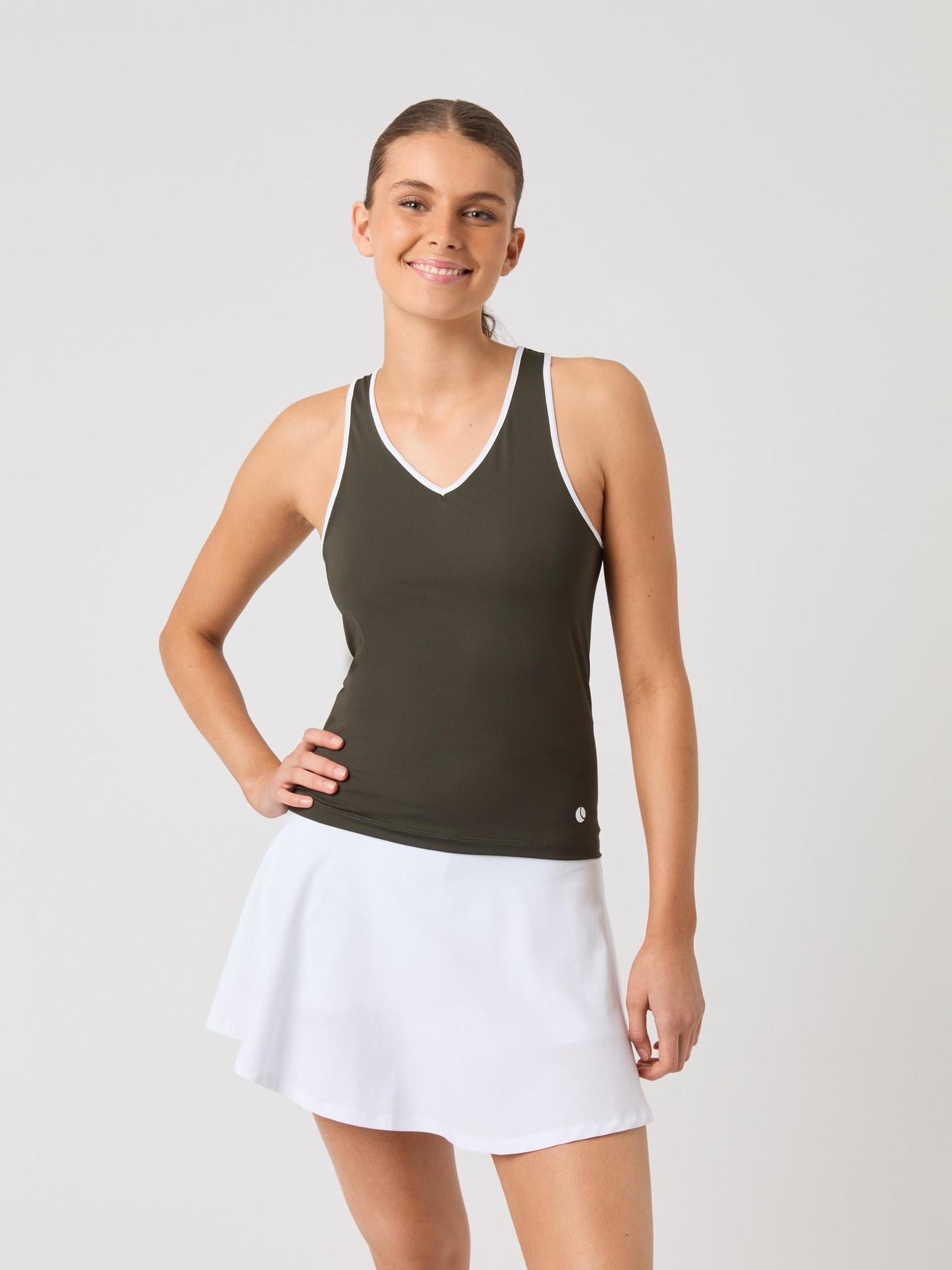 BJÖRN BORG Ace V Neck Tank Top Peat