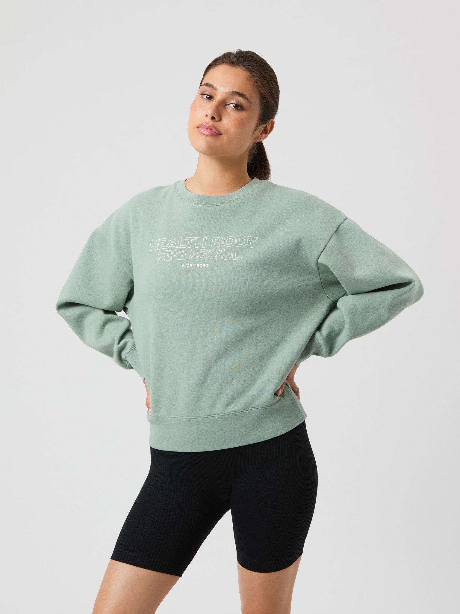 BJÖRN BORG Borg Boyfriend Sweatshirt Lily Pad