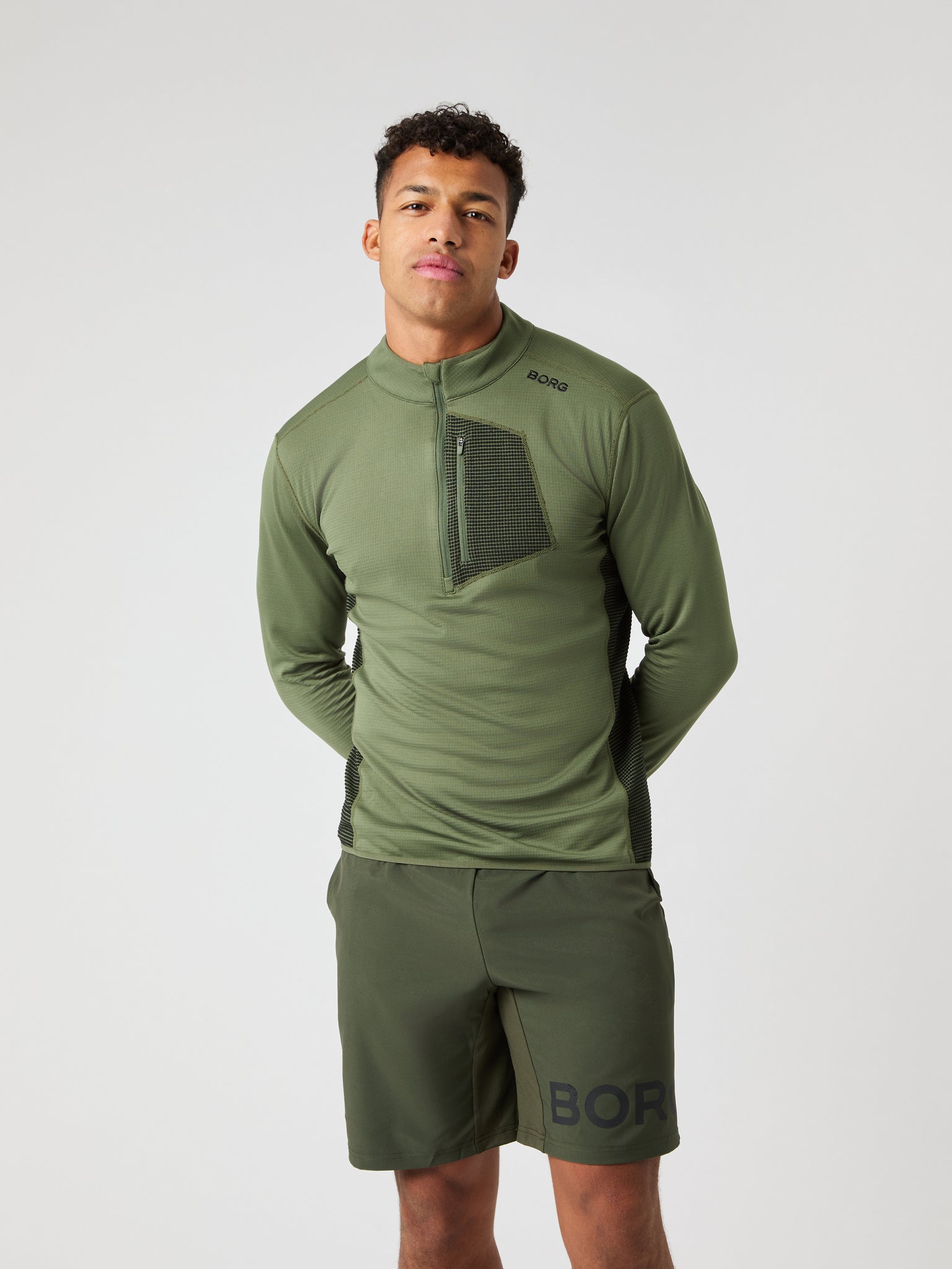 BJÖRN BORG Borg Fleece Midlayer Forest Night