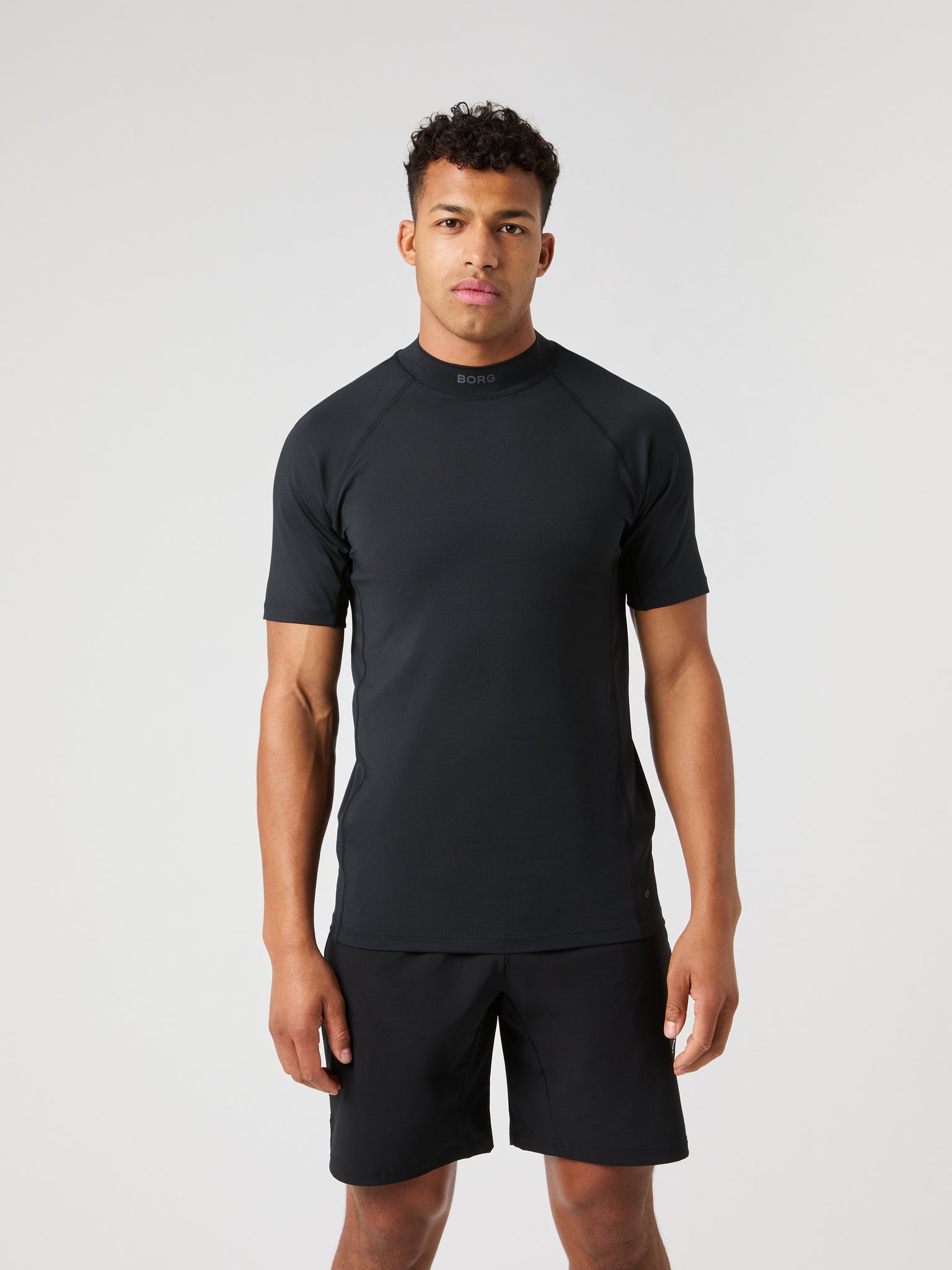 BJÖRN BORG Borg Mock Neck T-shirt Black Beauty