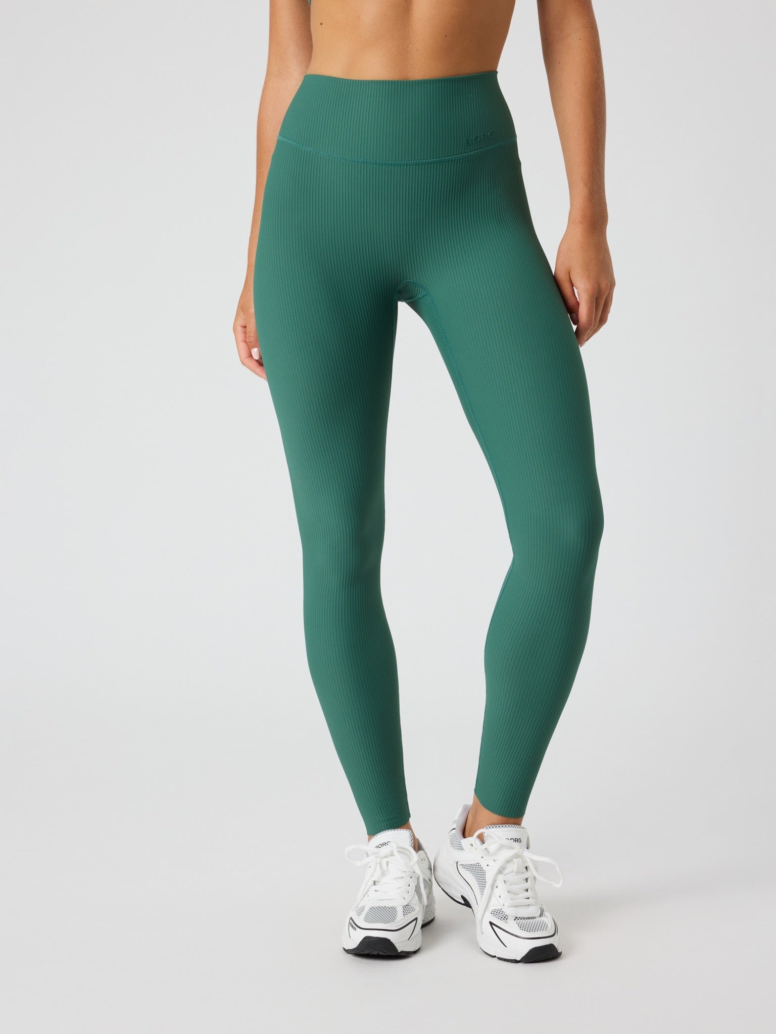BJÖRN BORG Studio Ribbed Tights Mallard Green