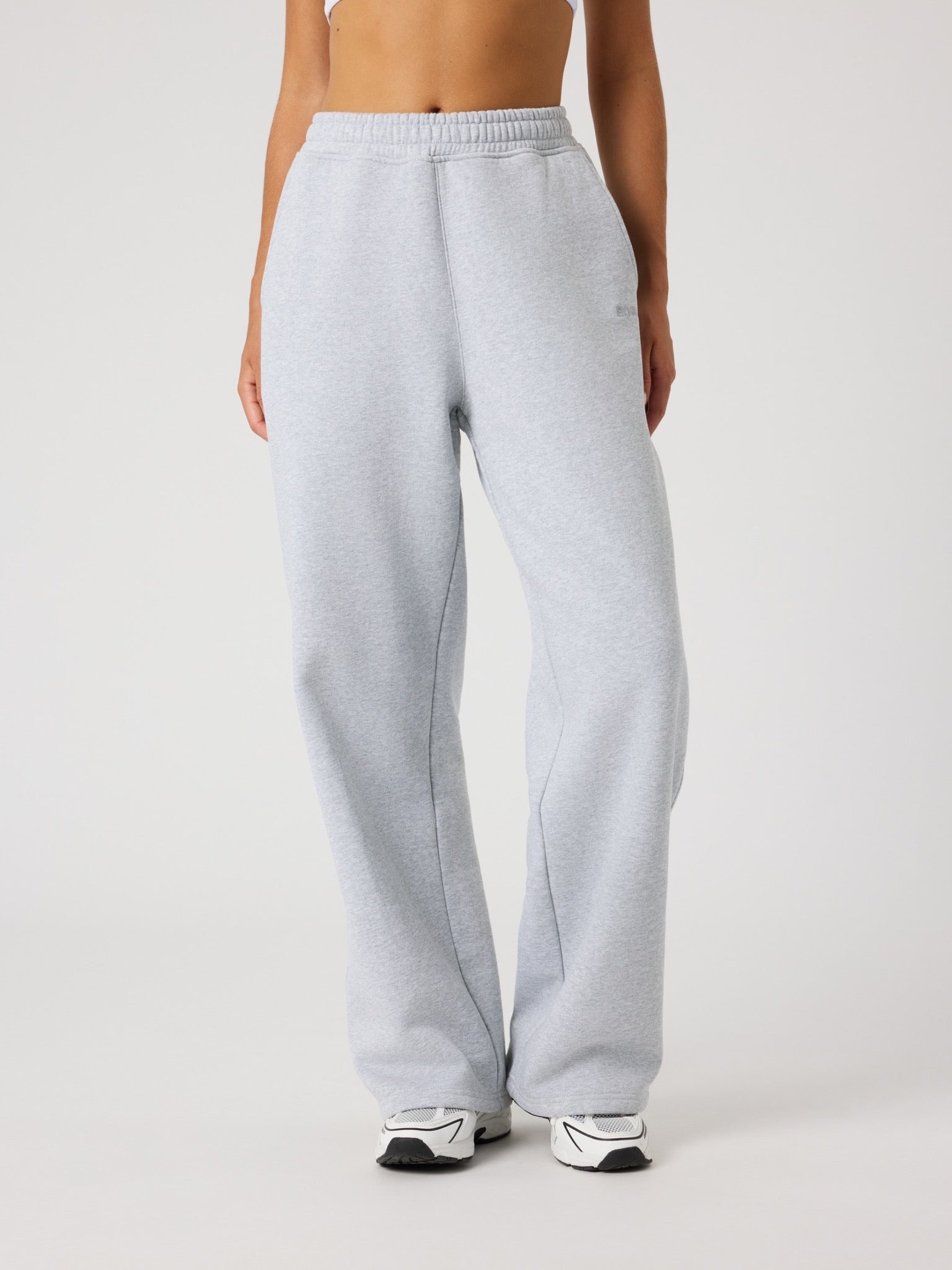 BJÖRN BORG Studio Oversized Straight Sweatpants Light Grey Melange