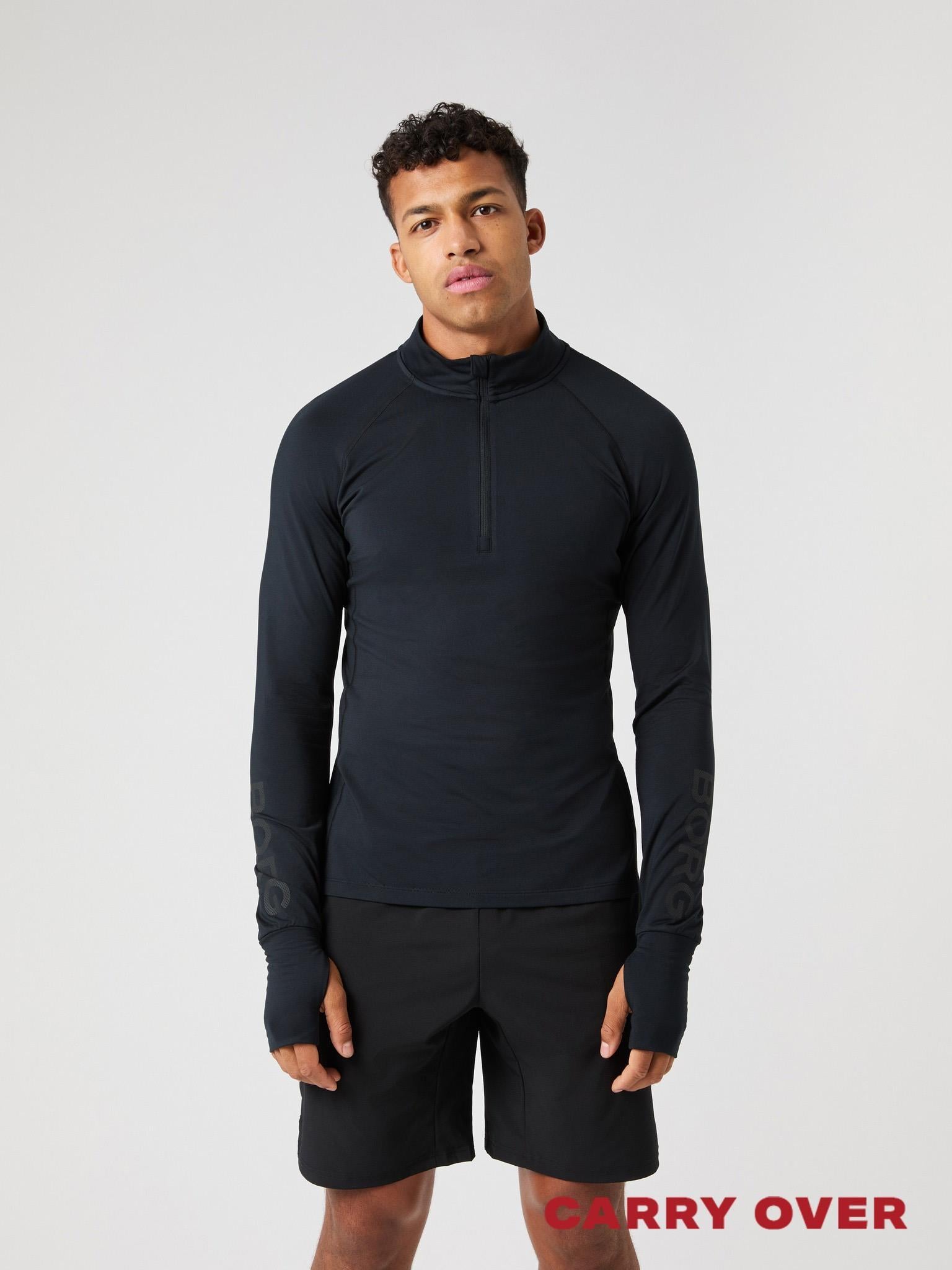 BJÖRN BORG Borg Midlayer Half Zip Black Beauty