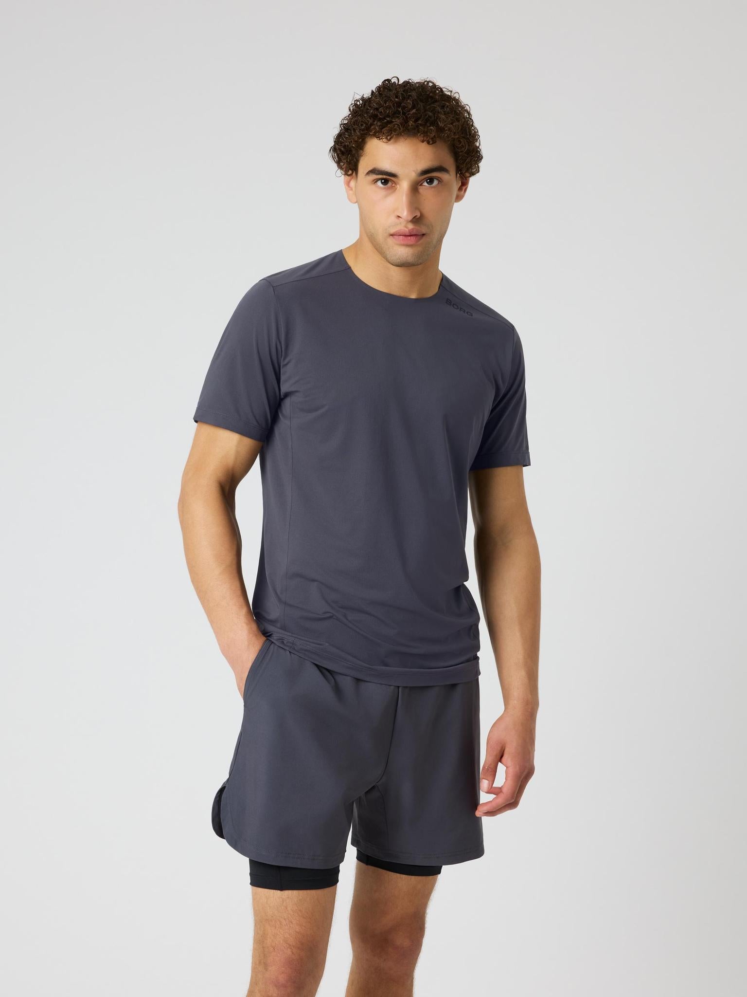 BJÖRN BORG Borg Feather T-shirt Asphalt