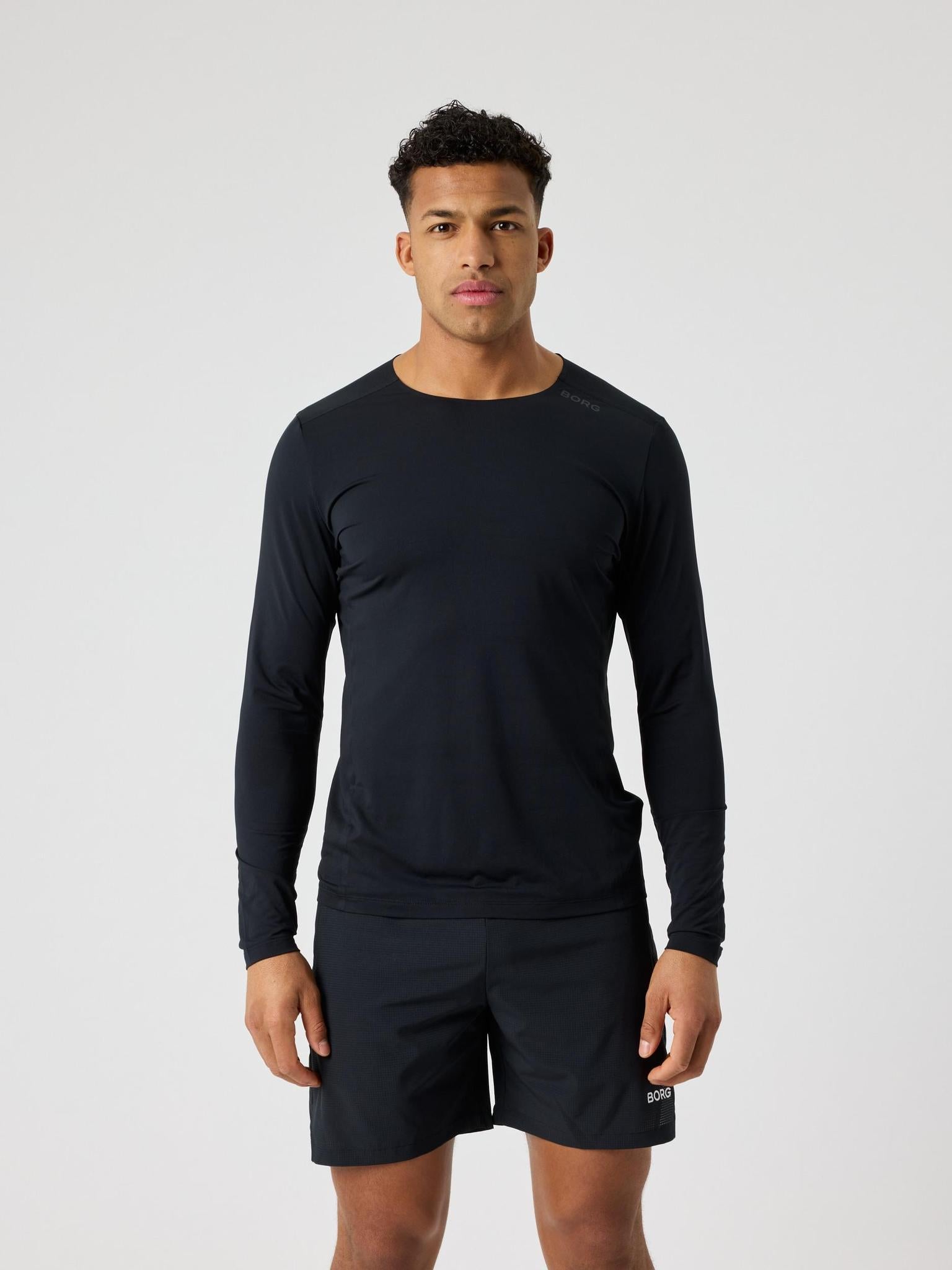 BJÖRN BORG Borg Feather Long Sleeve T-shirt Black Beauty