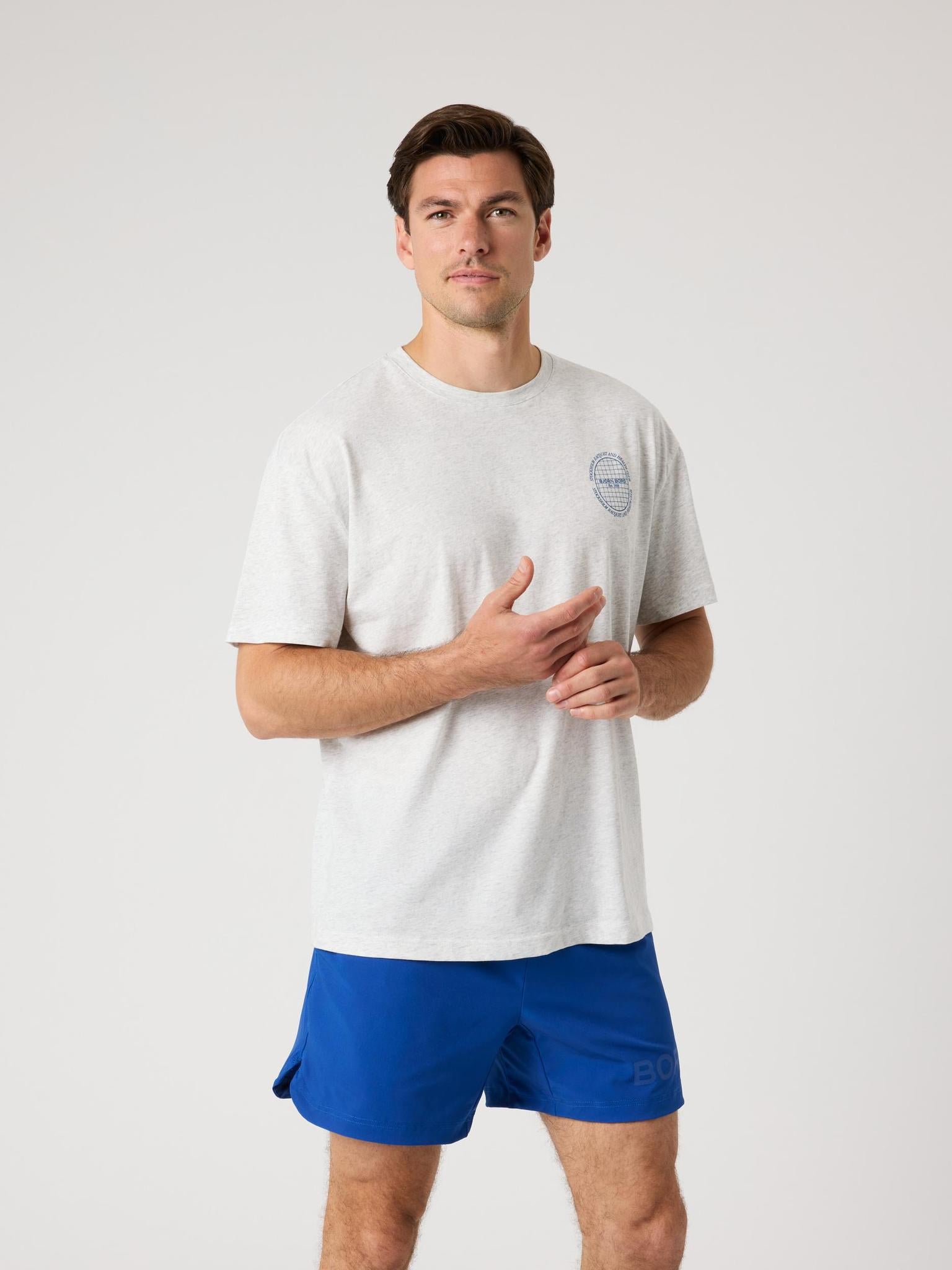 BJÖRN BORG Ace Oversized T-shirt Ultra Light Grey Melange