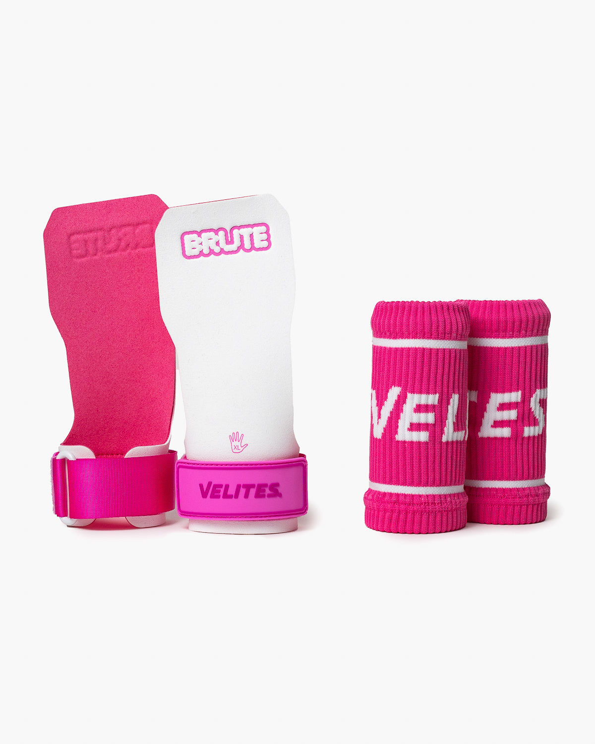 Velites Brute Hand Grips Quad Competition White Pink