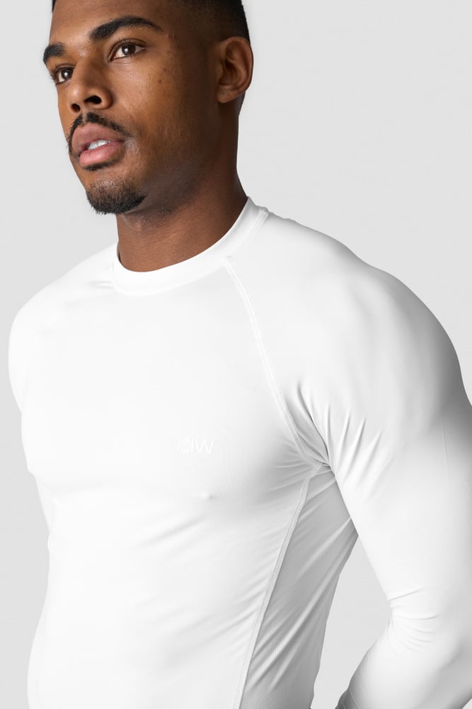 ICIW Stride Muscle Fit Long Sleeve Men White