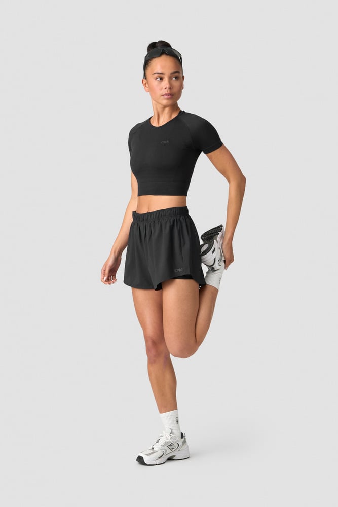 ICIW Define Seamless Cropped T-shirt Black/Black