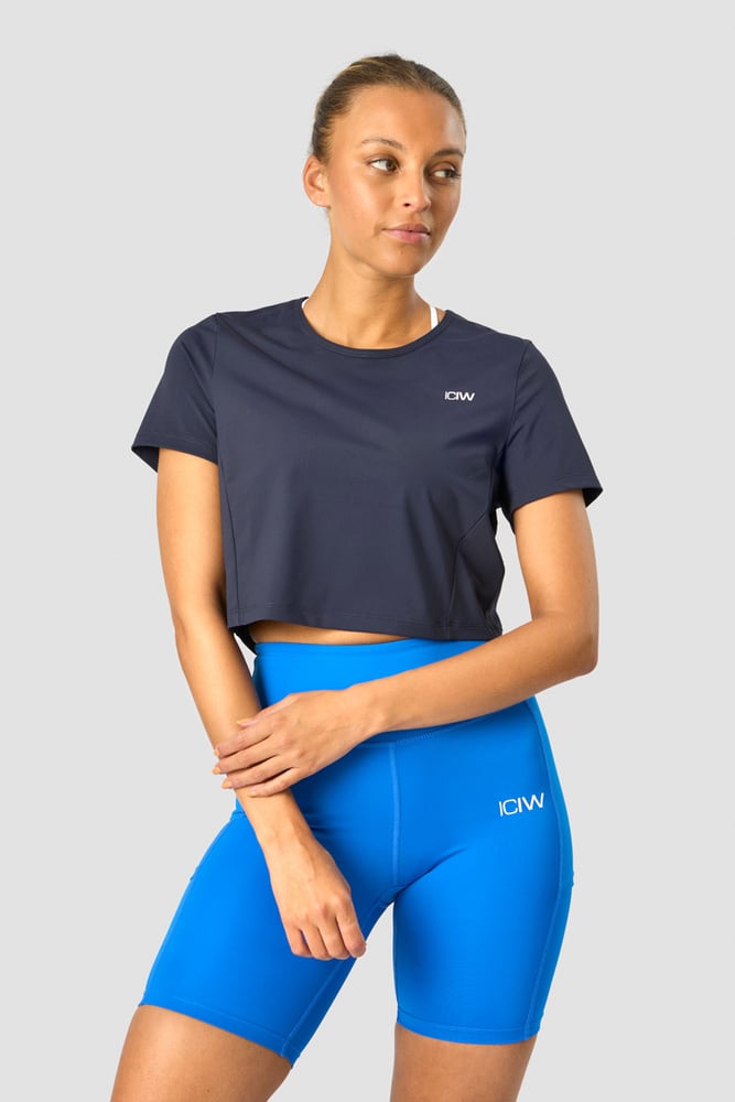ICIW Training Cropped T-shirt Navy