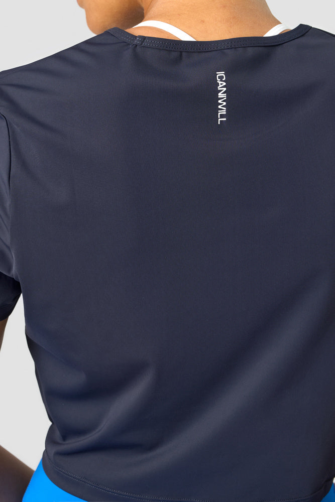 ICIW Training Cropped T-shirt Navy