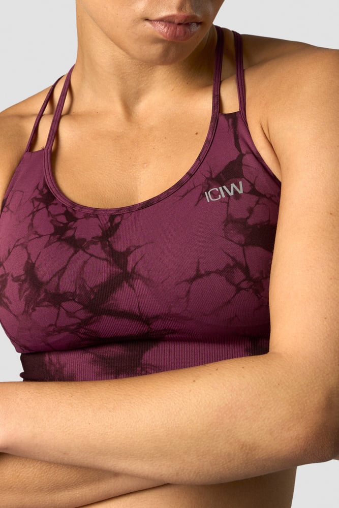 ICIW Define Seamless Tie Dye Sports Bra Burgundy