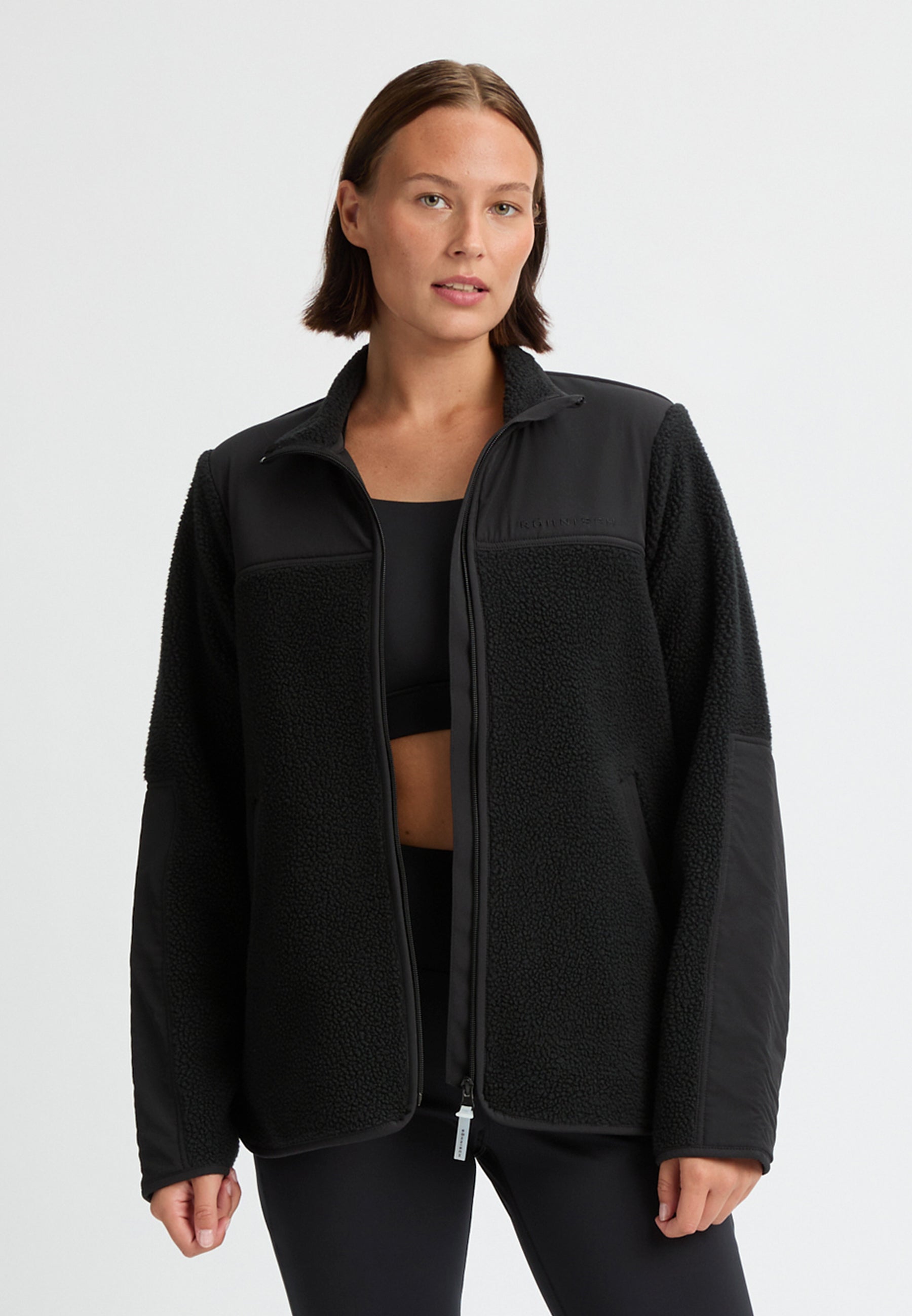 RÖHNISCH Phoebe Pile Jacket, Svart
