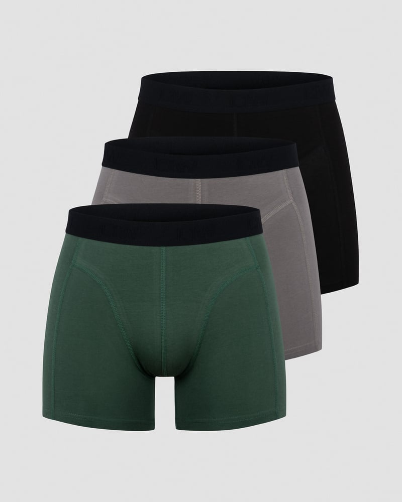 ICIW Boxer 3-pack Black/Grey/Moss