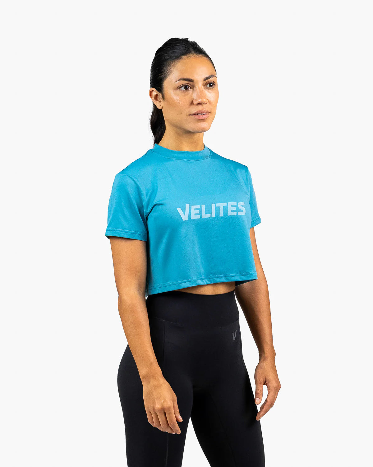 Velites Crop Holo Ljusblå