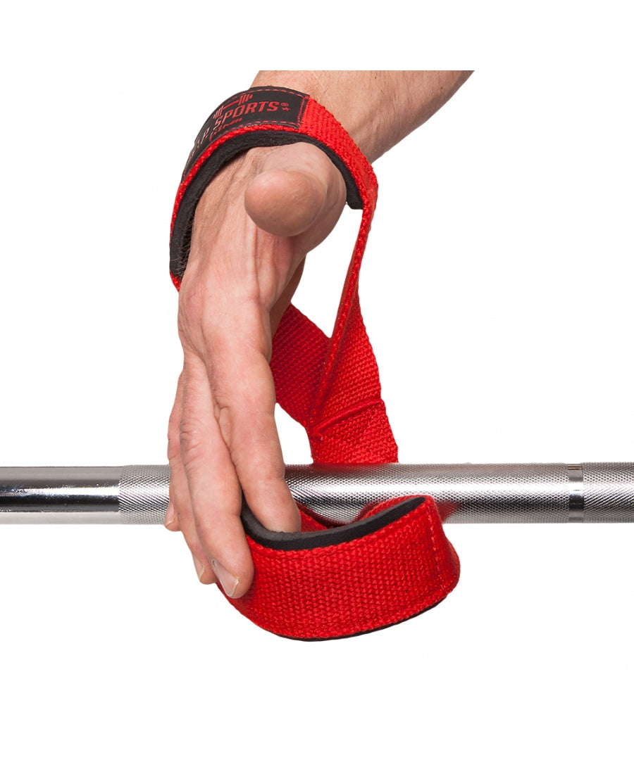 C.P. Sports Figure 8 Straps - Lifting Loops, red C.P. Sports