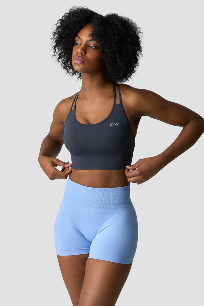 ICIW Ribbed Define Seamless Sports Bra Smokey Blue