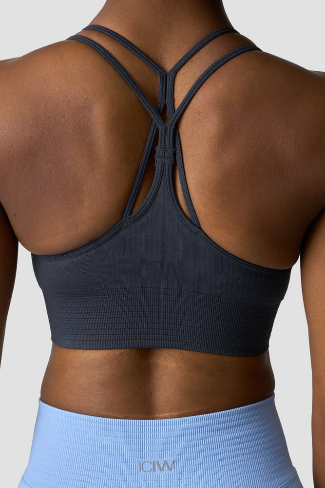ICIW Ribbed Define Seamless Sports Bra Smokey Blue