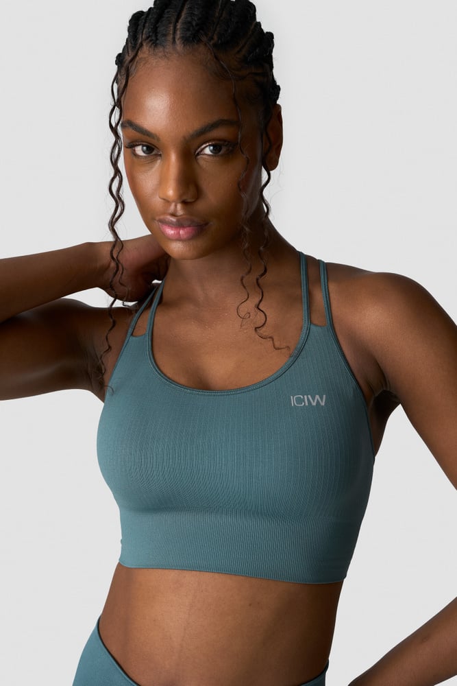 ICIW Ribbed Define Seamless Sports Bra Jungle Green