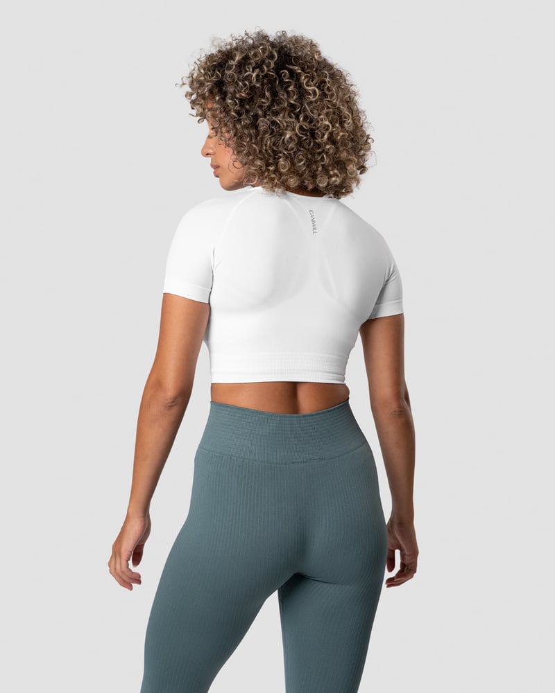 ICIW Define Seamless Cropped T-shirt White Wmn