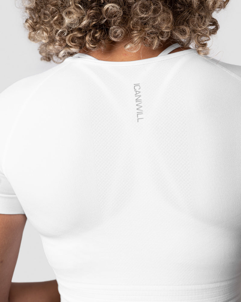 ICIW Define Seamless Cropped T-shirt White Wmn