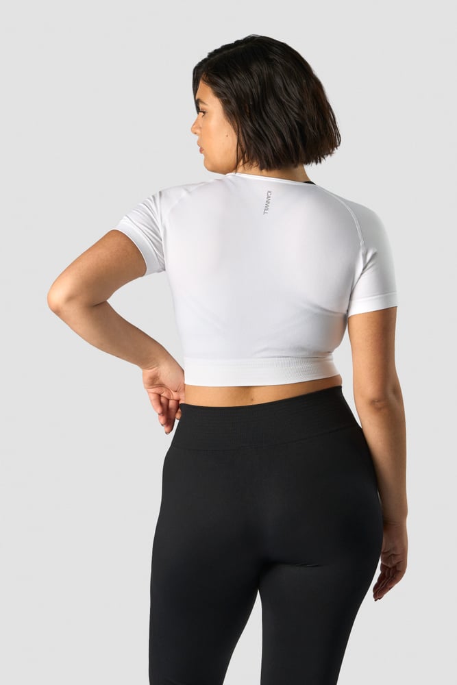 ICIW Define Seamless Cropped T-shirt White Wmn