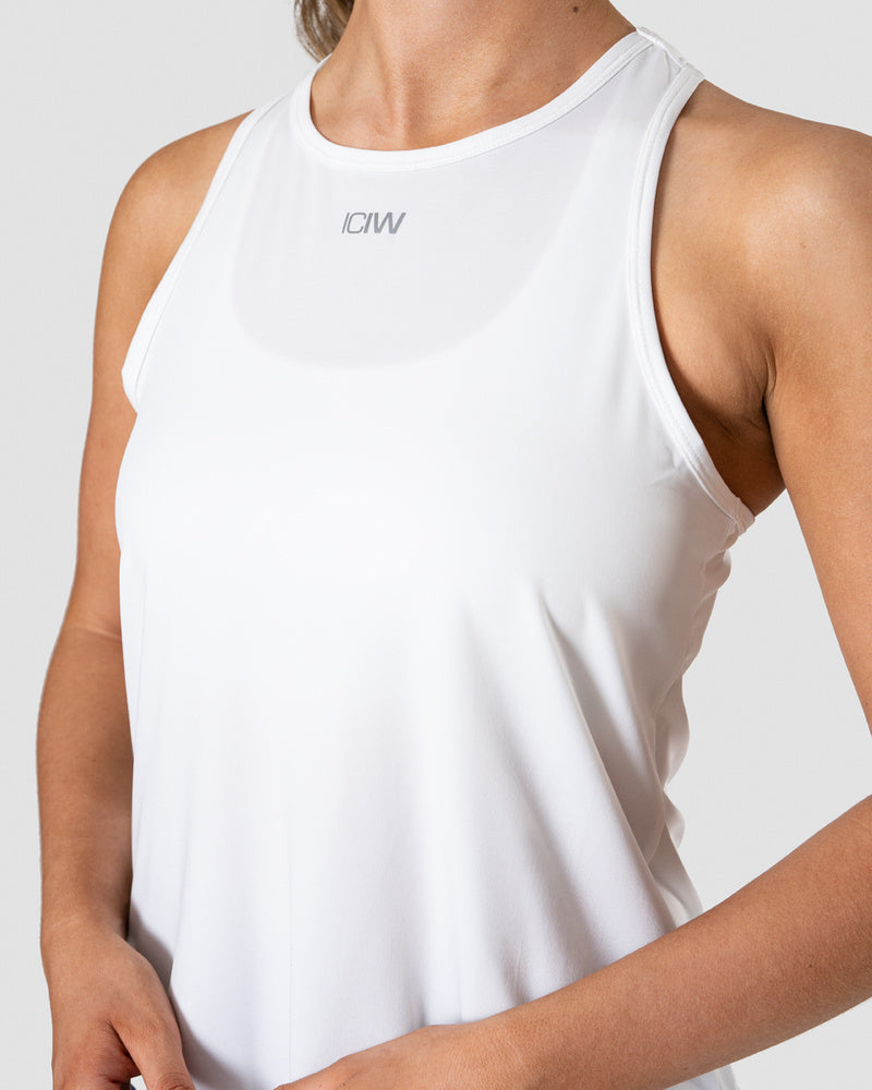 ICIW High Neck Tank Top White