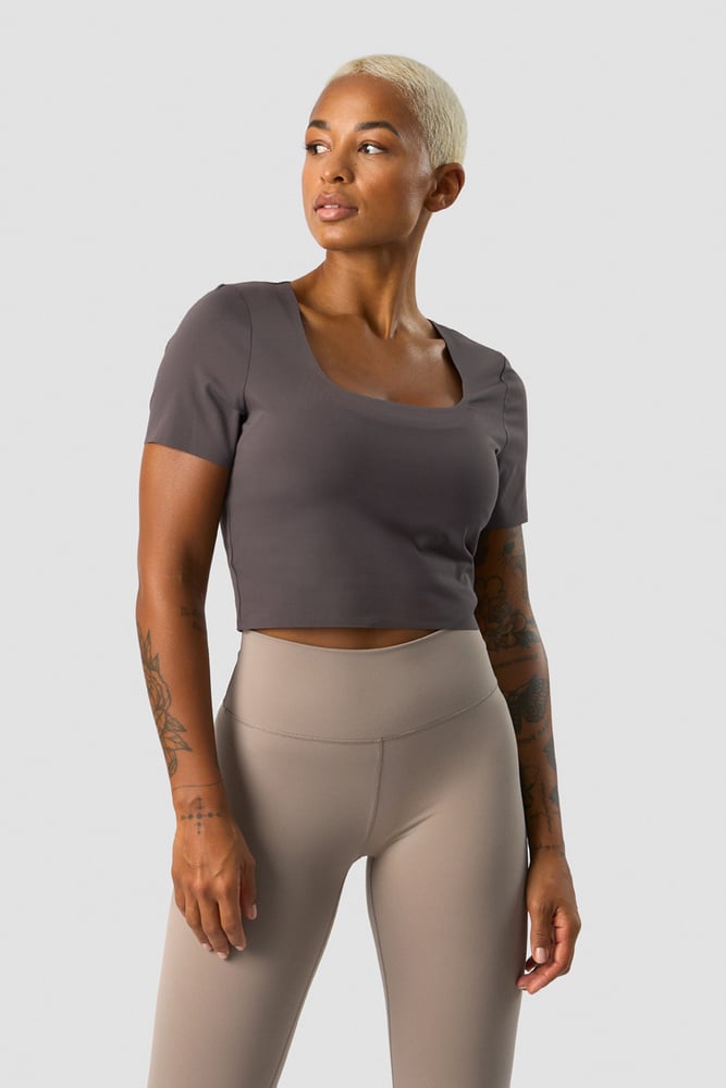ICIW Nimble Soft Cropped T-shirt Clay