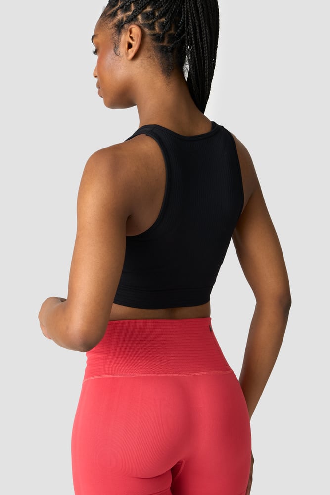 ICIW Ribbed Define Seamless Tank Top Black