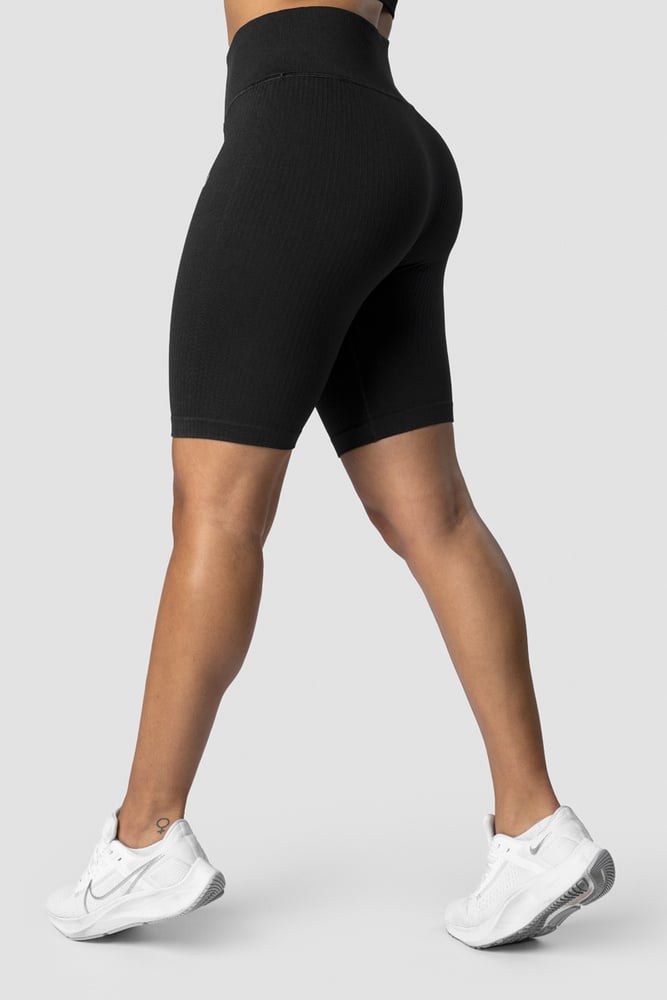 ICIW Ribbed Define Seamless Biker Shorts Black Wmn