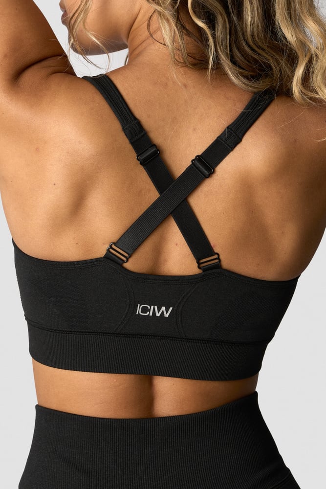 ICIW Soft Seamless Adjustable Sports Bra Black