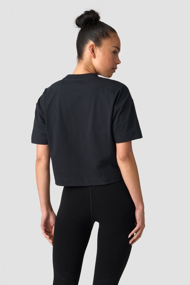 ICIW Everyday Cotton Cropped T-shirt Black