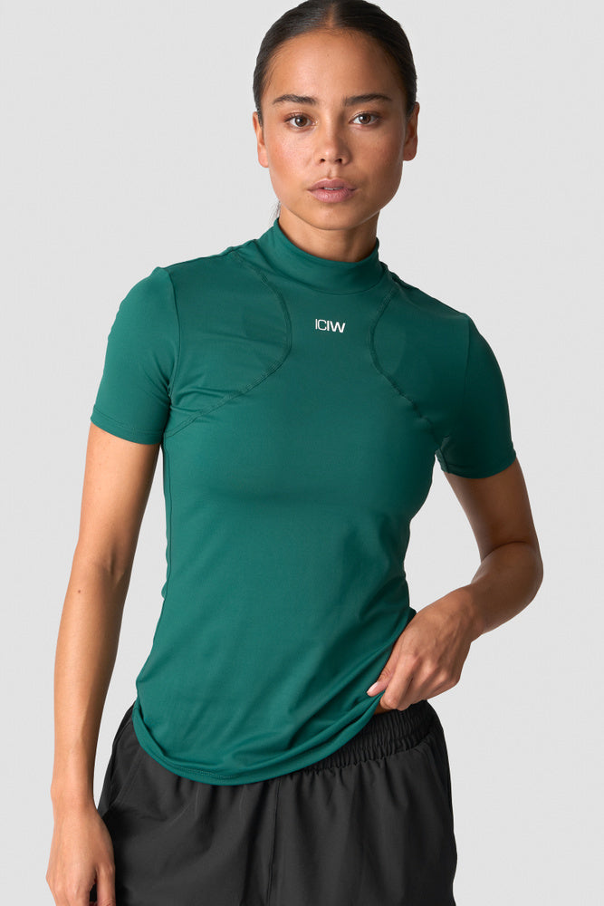 ICIW Contrast T-shirt Deep Emerald
