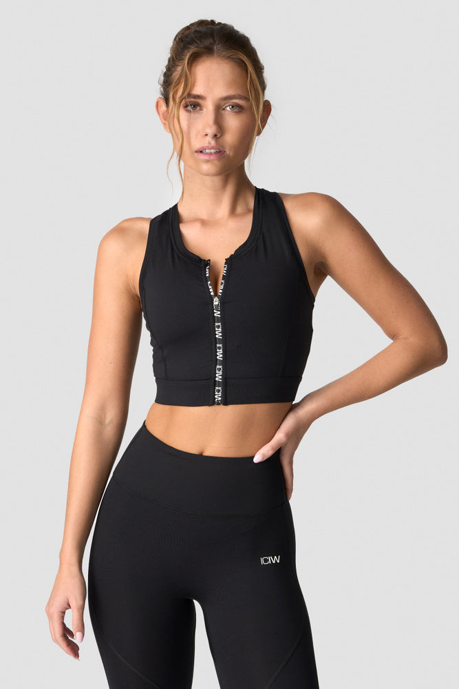 ICIW Contrast Sports Bra Black