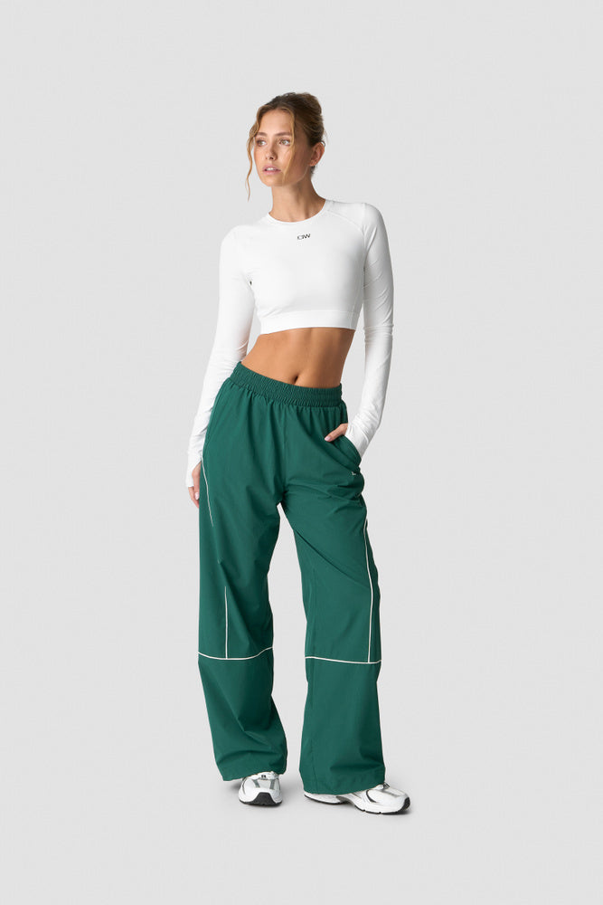 ICIW Contrast Cropped Long Sleeve White