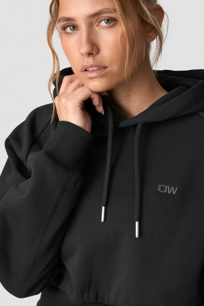 ICIW Everyday Cropped Hoodie Wmn Black