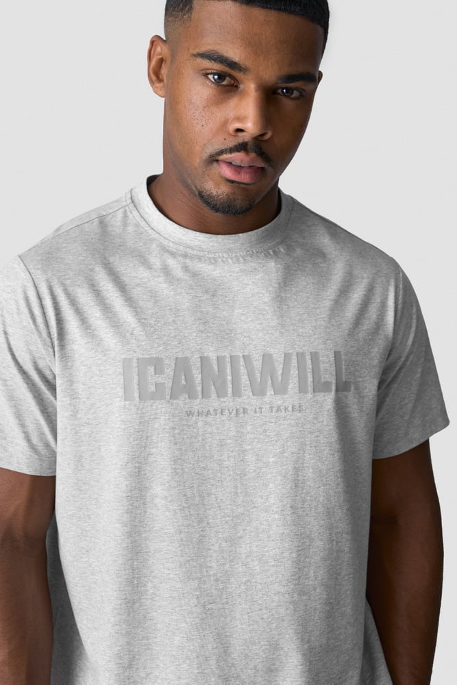 ICIW Everyday Cotton T-shirt Print Men Light Grey Melange