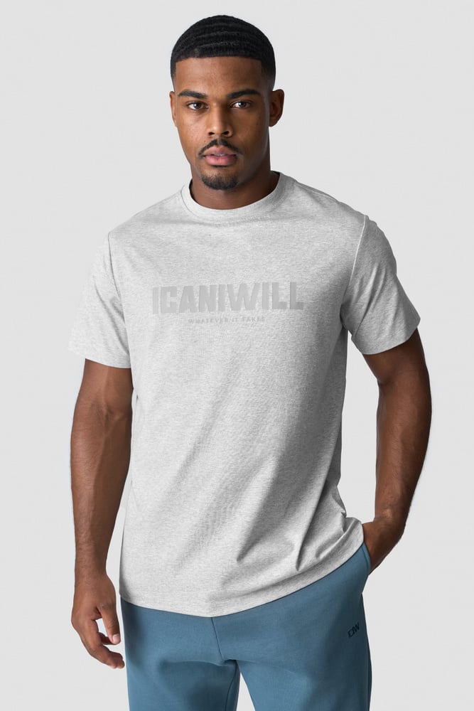 ICIW Everyday Cotton T-shirt Print Men Light Grey Melange