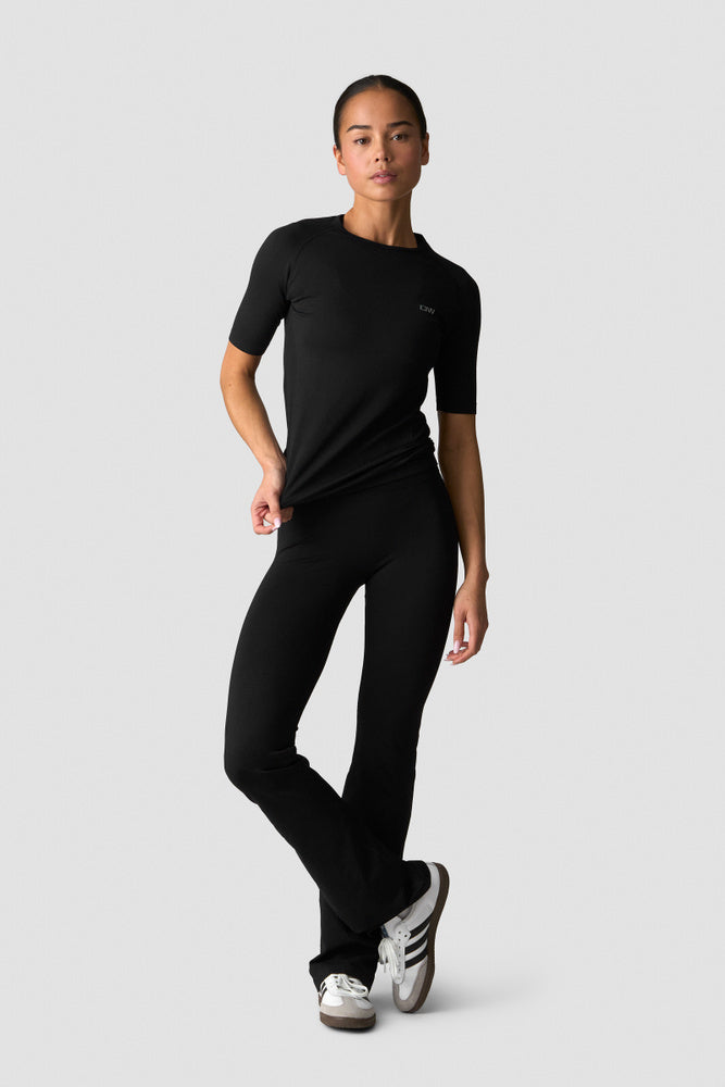 ICIW Define Seamless Mid Sleeve T-shirt Black