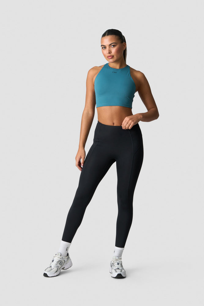 ICIW Sculpt Cropped Tank Top W Light Faded Teal