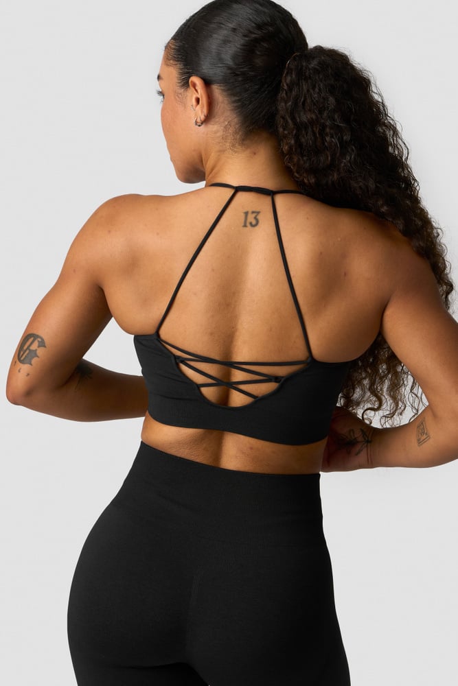 ICIW Shape Seamless Strappy Sports Bra W Black