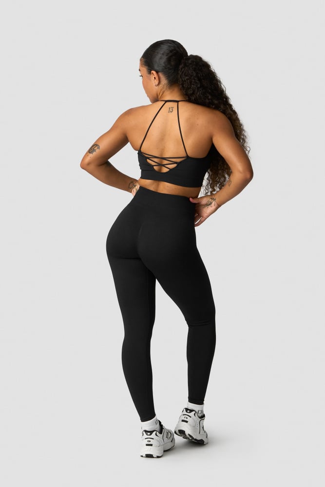 ICIW Shape Seamless Strappy Sports Bra W Black