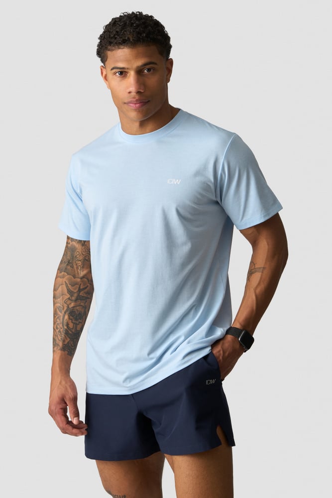 ICIW Essential Dri-Release Printed T-Shirt Arctic Blue