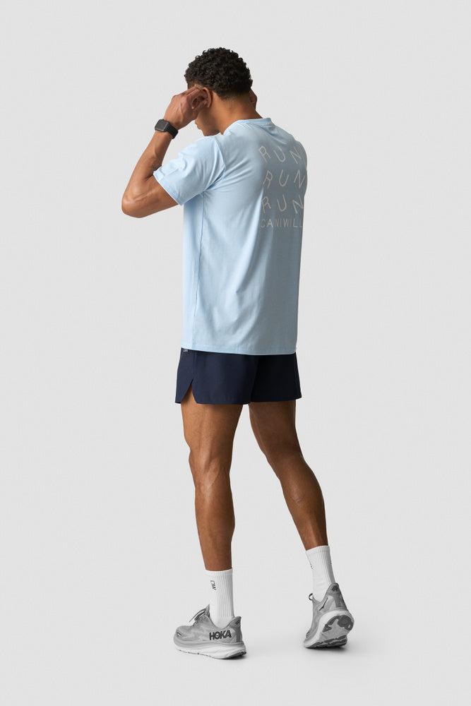 ICIW Essential Dri-Release Printed T-Shirt Arctic Blue