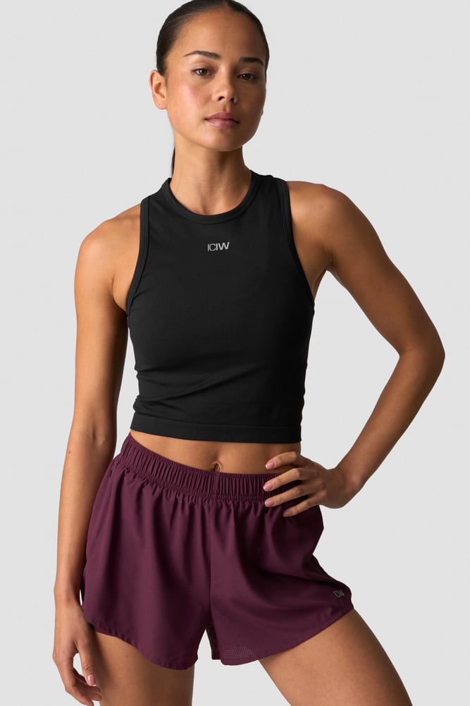 ICIW Mirage Cropped Tank Top Black